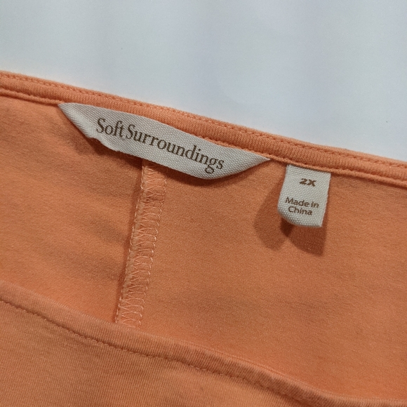 Soft Surroundings Roxi Top in Neon Coral Size 2X - Picture 7 of 9
